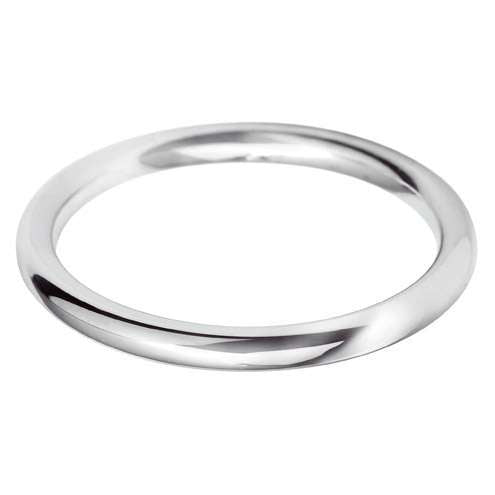18ct White Gold Ladies BC Shaped Wedding Ring