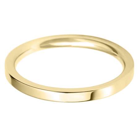 18ct Yellow Gold Ladies FC Shaped Wedding Ring