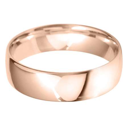 18ct Rose Gold Gents BLC Shaped Wedding Ring