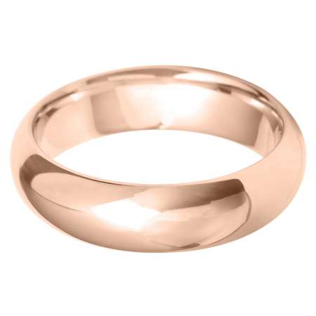 18ct Rose Gold Gents Court Shaped Wedding Ring