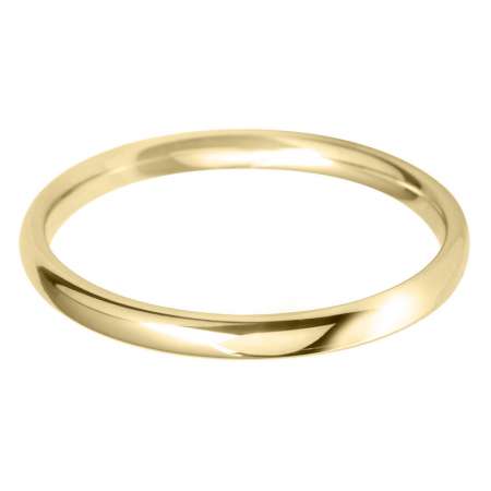 9ct Yellow Gold Ladies BLC Shaped Wedding Ring