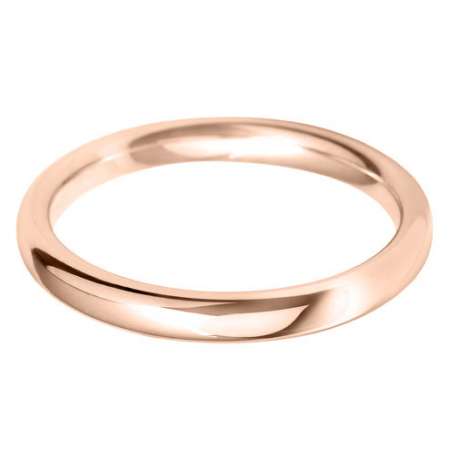 18ct Rose Gold Ladies BLC Shaped Wedding Ring