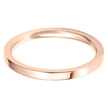 18ct Rose Gold Ladies FC Shaped Wedding Ring
