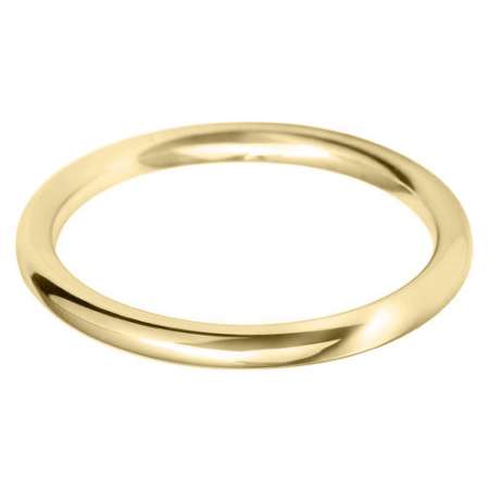 9ct Yellow Gold Ladies BC Shaped Wedding Ring
