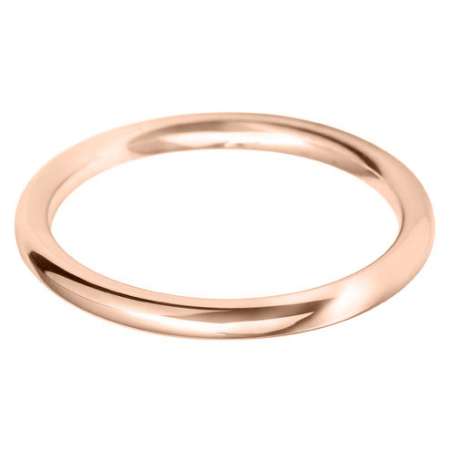 18ct Rose Gold Ladies BC Shaped Wedding Ring