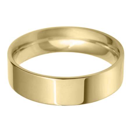 9ct Yellow Gold Gents FC Shaped Wedding Ring