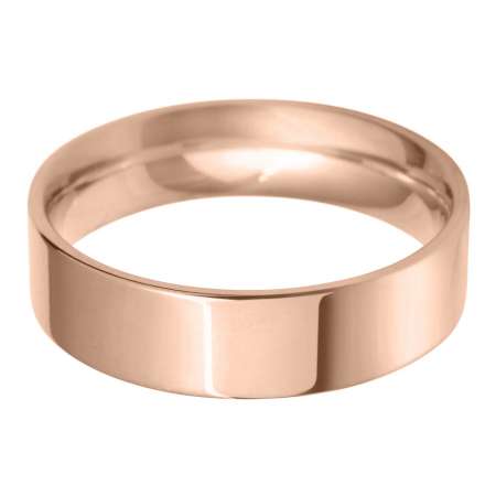 18ct Rose Gold Gents FC Shaped Wedding Ring