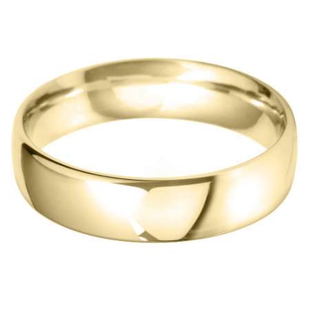 18ct Yellow Gold Gents BC Shaped Wedding Ring