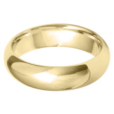 9ct Yellow Gold Gents Court Shaped Wedding Ring