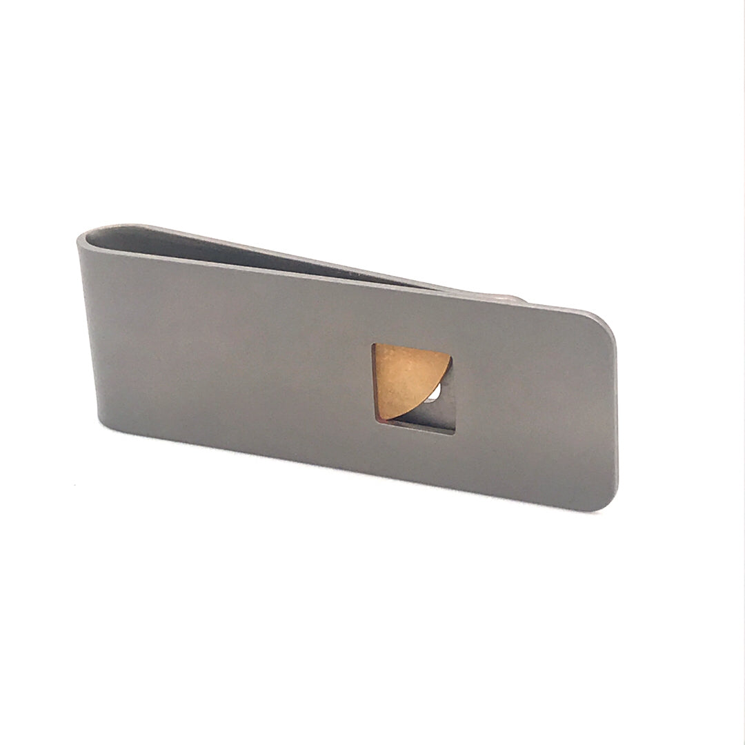 Rainbow Anodized Titanium Money Clip - Slim Stainless Steel Design, Perfect Groomsmen Gift